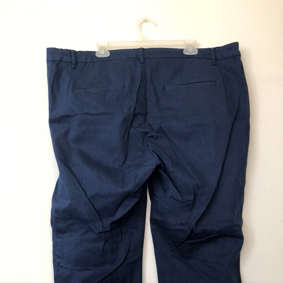 NEW NWT MODCLOTH Plus Size Richmond Pant Regular Inseam Navy Straight Leg 26 - Picture 11 of 12